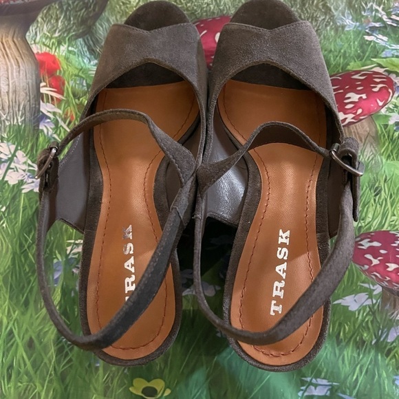 TRASK Tessa Platform Wedge Sandal, Grey, Size 9.5, NIB - Picture 10 of 15